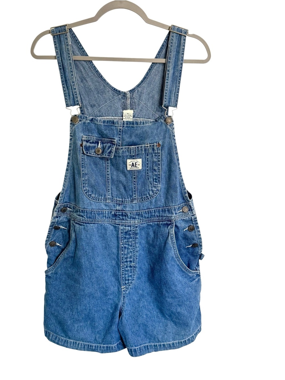 Vintage American Eagle Denim Jean Shortalls Women’s Small S Y2K Gorpecore